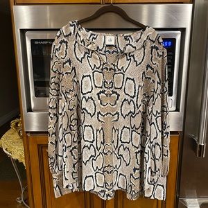 NWOT Cabi Snakeskin blouse